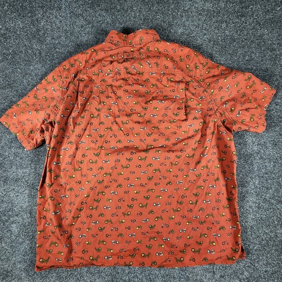 Duluth Trading Untucked Shirt Men's Large AOP Tractors Relaxed Fit Button Down - Picture 10 of 12